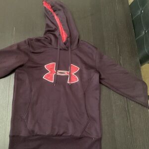 Under Armour Maroon Hoodie with Red Emblem